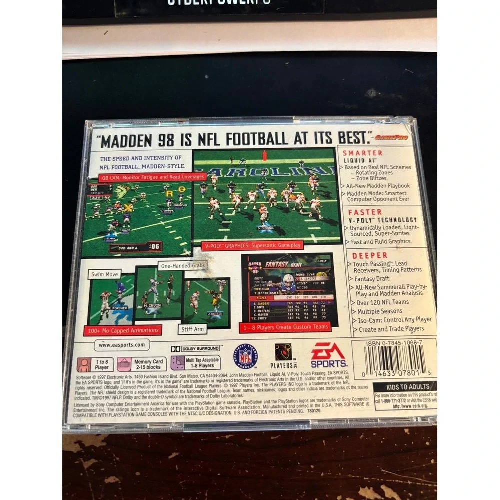 Madden NFL 98 (Sony Playstation PS1) Complete In Box CIB